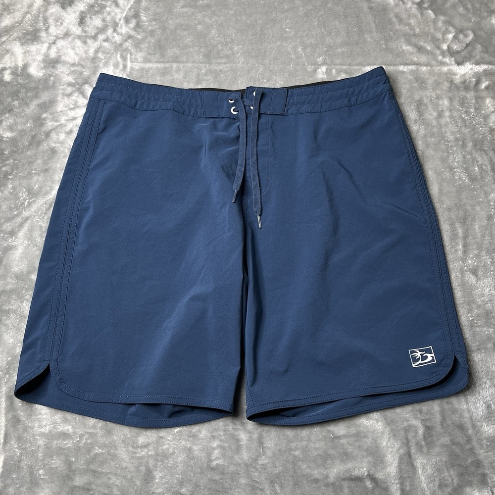 Honolua Shorts Men Size 36 Swimwear Trunks Waist String Blue Board Shorts Summer